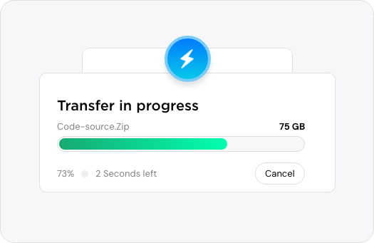 Lightning fast file transfer