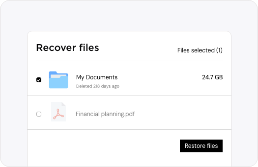 Recover deleted files